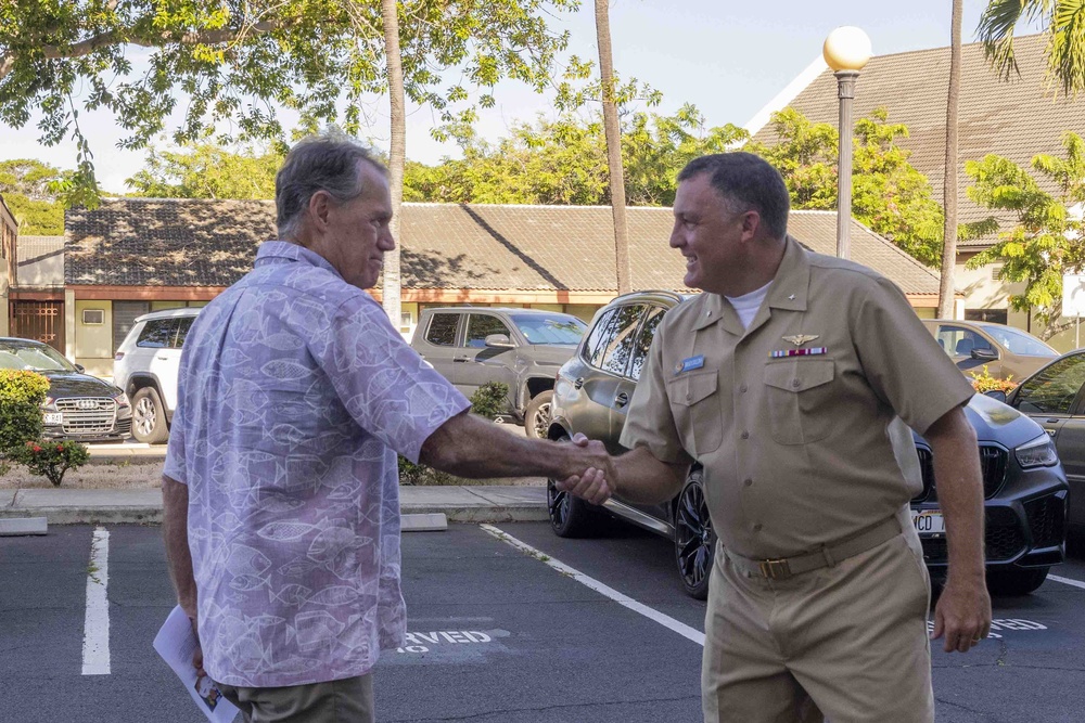U.S. Rep. Ed Case Meets with Rear Adm. Brad Collins