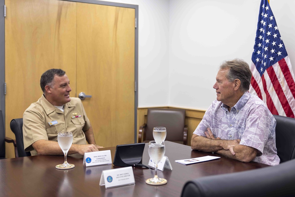 U.S. Rep. Ed Case Meets with Rear Adm. Brad Collins