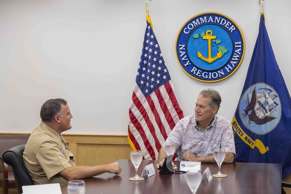 U.S. Rep. Ed Case Meets with Rear Adm. Brad Collins