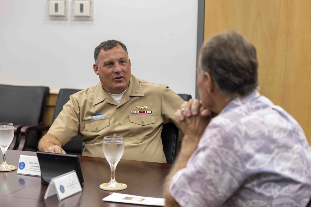 U.S. Rep. Ed Case Meets with Rear Adm. Brad Collins