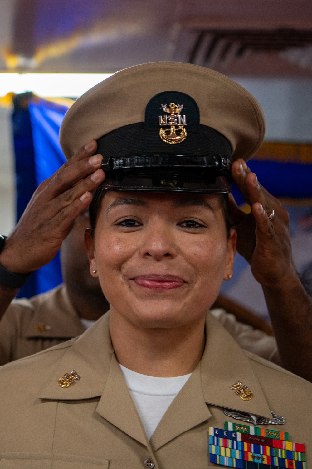 Boxer Holds Pinning Ceremony and Birthday for New Master Chief