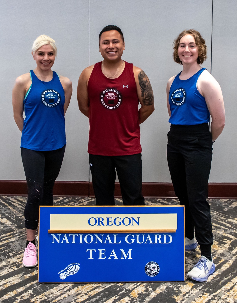 Three Oregon Guardsmen test their endurance at the National Guard Marathon