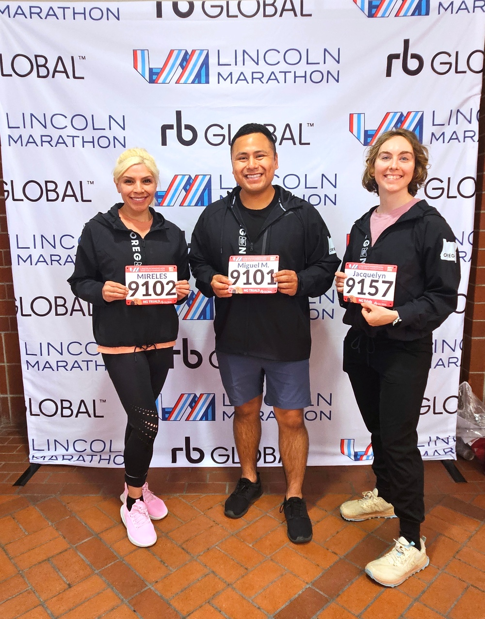 Three Oregon Guardsmen test their endurance at the National Guard Marathon