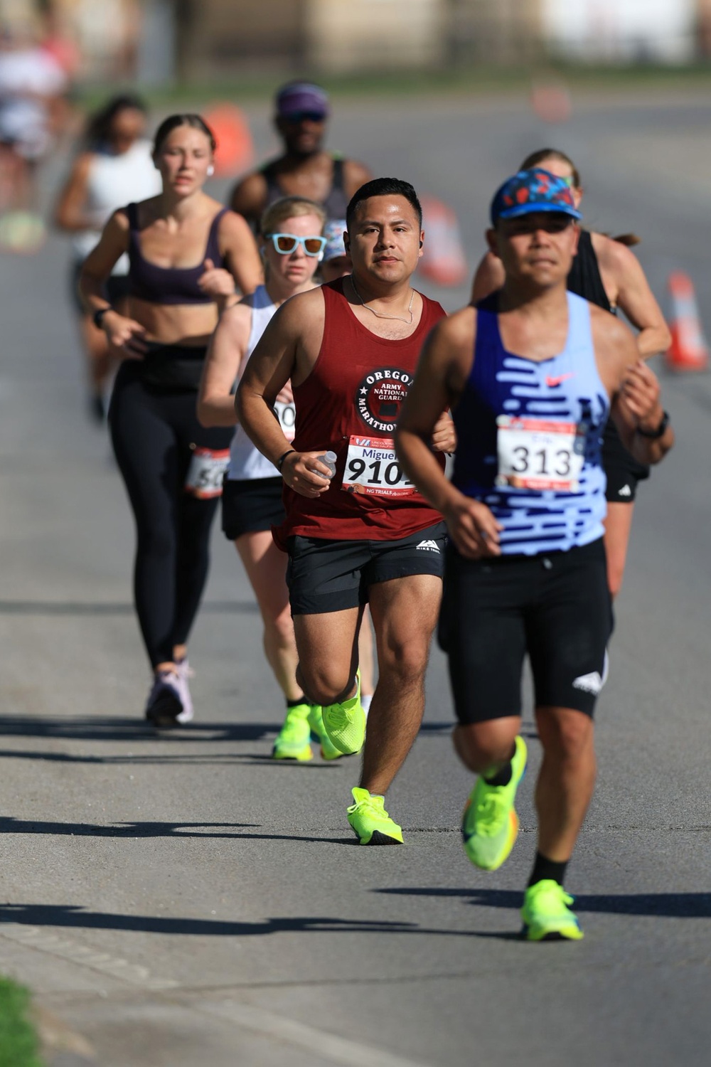 Three Oregon Guardsmen test their endurance at the National Guard Marathon