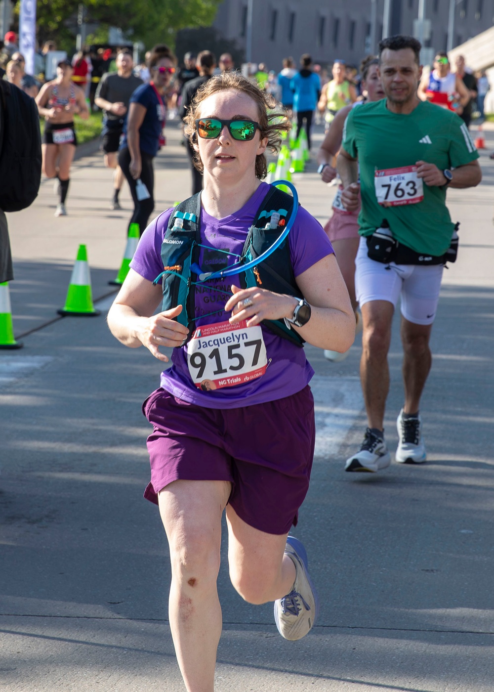 Three Oregon Guardsmen test their endurance at the National Guard Marathon