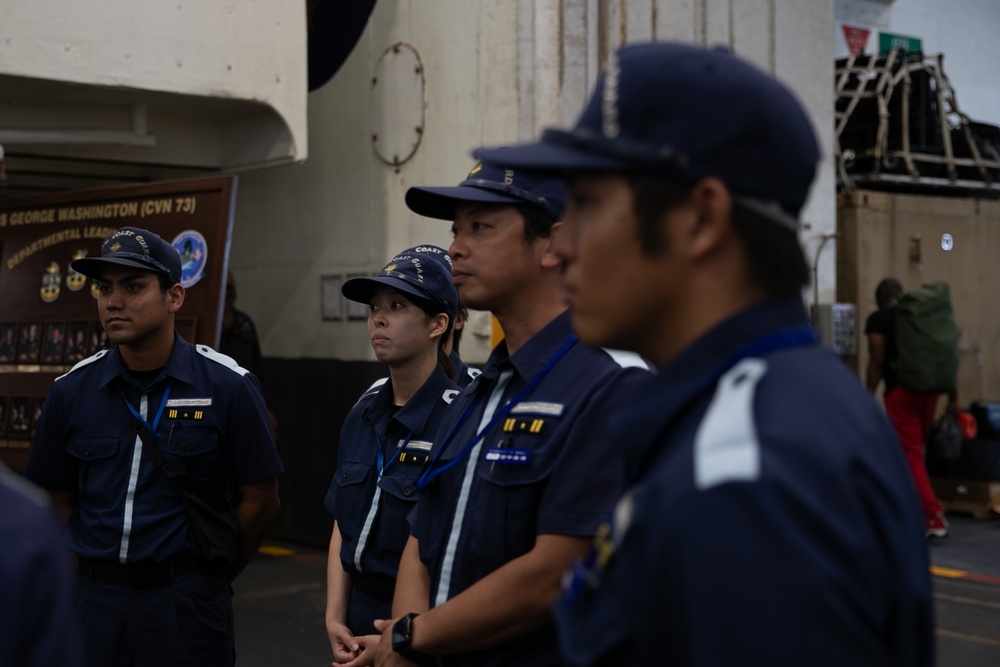 George Washington Hosts Members of the Japan Coast Guard