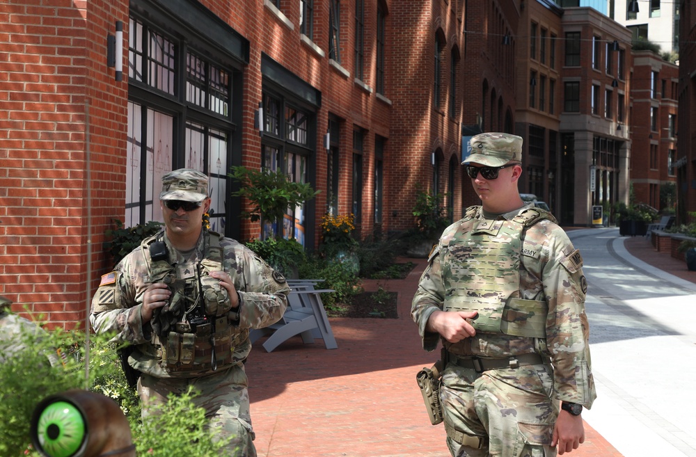 Taskforce Magnolia patrolling Navy Yard