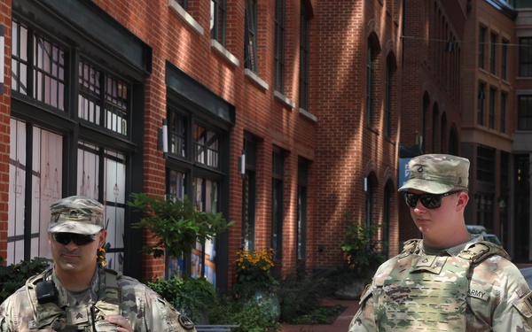 Taskforce Magnolia patrolling Navy Yard