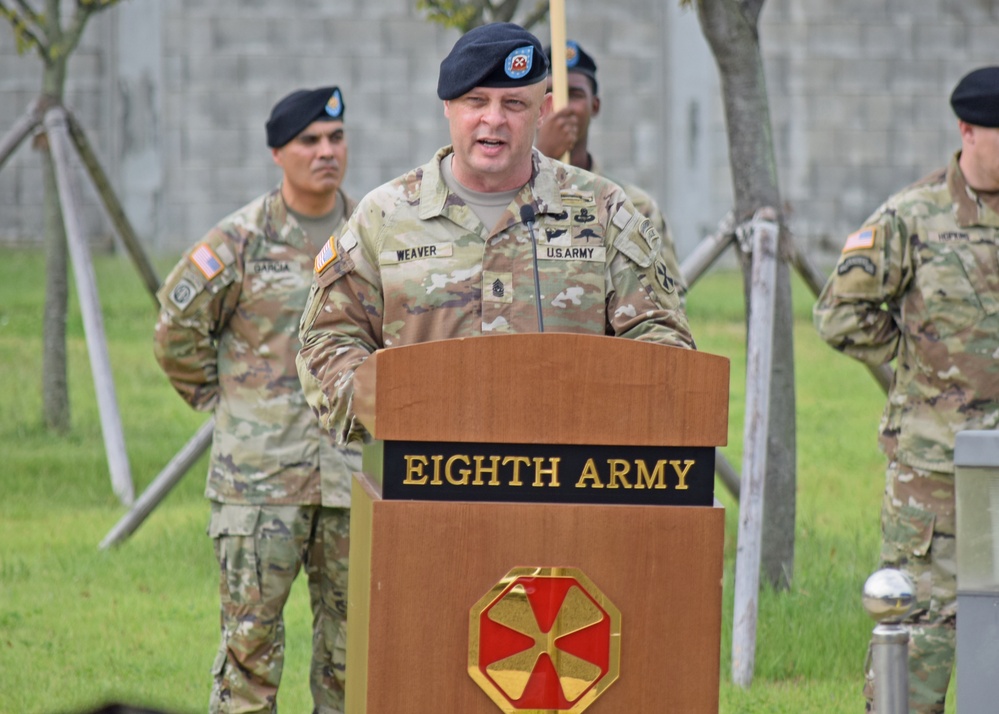 Eighth Army bids farewell to CSM Bolmer, welcomes CSM Weaver as new senior enlisted advisor