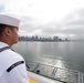 USS America (LHA 6) Man the Rails in Transit to San Diego