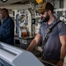 USS Frank Cable (AS 40) departs Puerto Princesa, Philippines