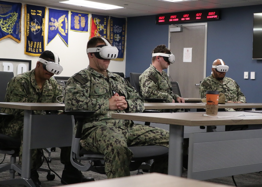 LCSRON 1 Sailors conduct VR suicide prevention and SAPR training