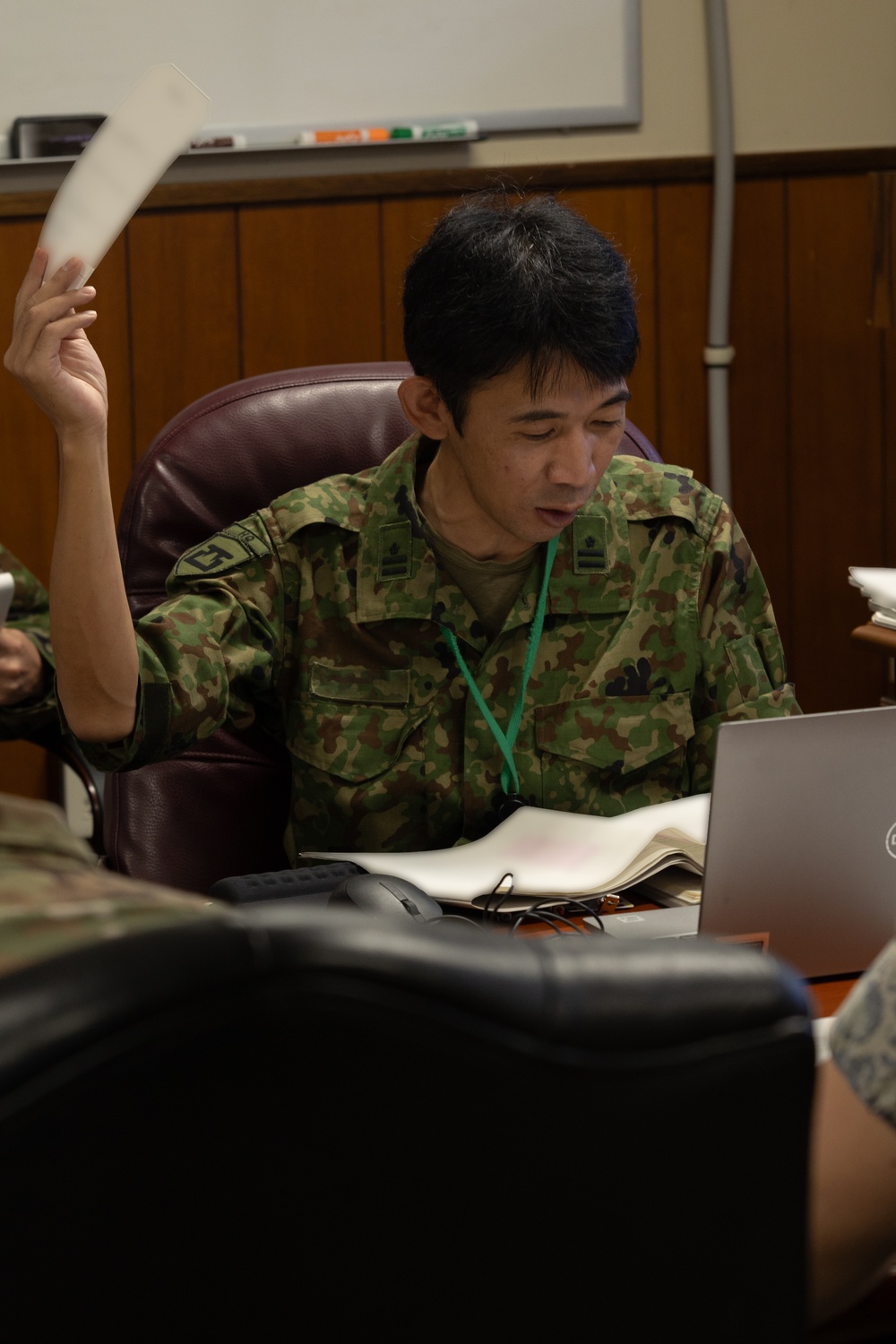 U.S. Marines, Japan Self-Defense Force discuss enemy prisoner of war handling during Resolute Dragon 25