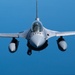 F-16D Fighting Falcon flies over the Gulf of America