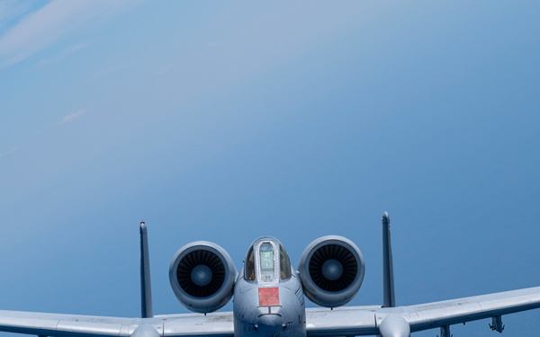 A-10C Thunderbolt II flies over the Gulf of America