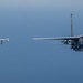 F-15EX Eagle II and F-16D Fighting Falcon fly over the Gulf of America