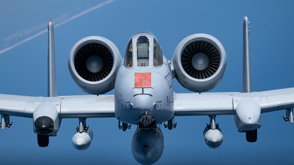 A-10C Thunderbolt II flies over the Gulf of America