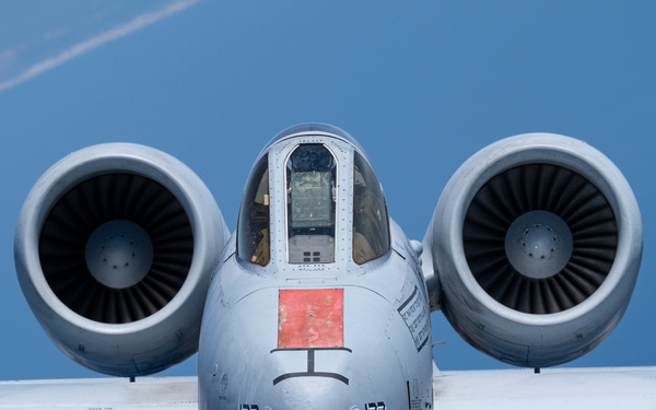 A-10C Thunderbolt II flies over the Gulf of America