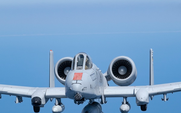A-10C Thunderbolt II flies over the Gulf of America