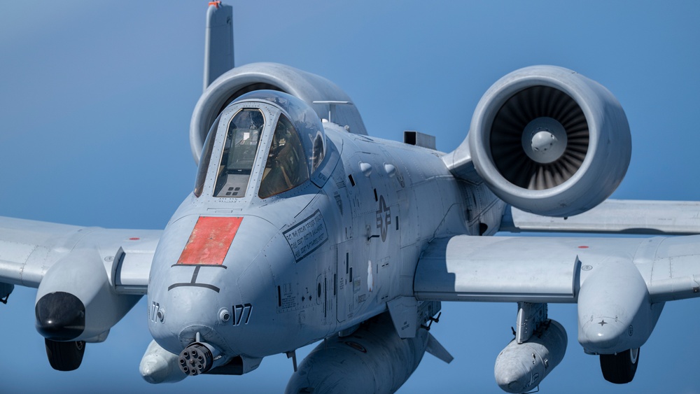 A-10C Thunderbolt II flies over the Gulf of America