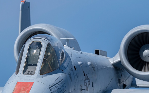 A-10C Thunderbolt II flies over the Gulf of America