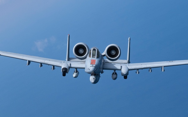 A-10C Thunderbolt II flies over the Gulf of America