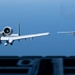 F-15EX Eagle II and A-10C Thunderbolt II fly over the Gulf of America