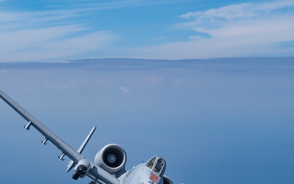 A-10C Thunderbolt II flies over the Gulf of America