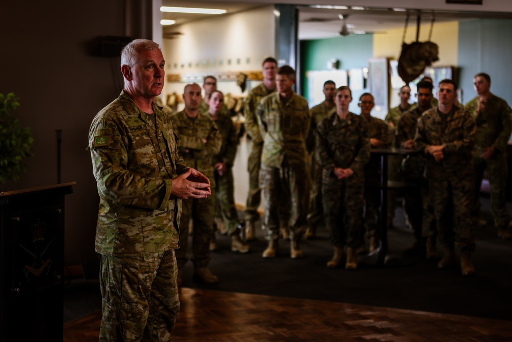 MRF-D 25.3: U.S. Marines, Australian Army Soldiers, take part in farewell event