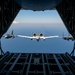 3-ship formation of U.S. Air Force aircraft fly over the Gulf of America