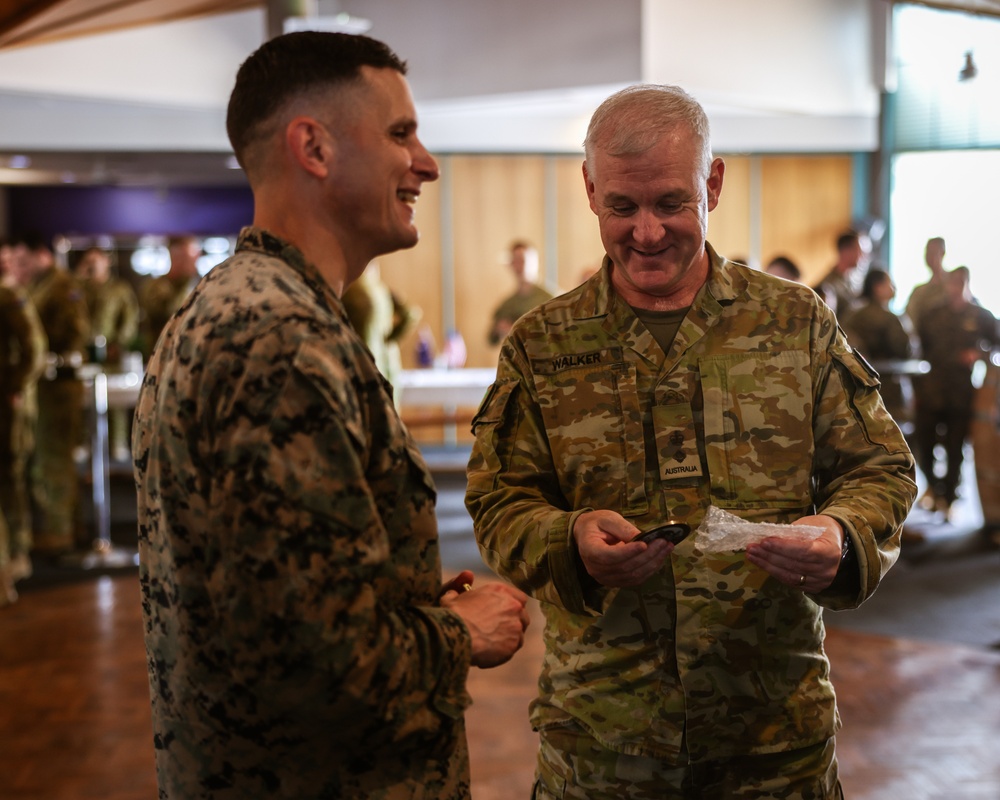 MRF-D 25.3: U.S. Marines, Australian Army Soldiers, take part in farewell event