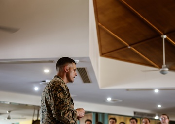 MRF-D 25.3: U.S. Marines, Australian Army Soldiers, take part in farewell event