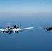 F-15EX Eagle II and A-10C Thunderbolt II fly over the Gulf of America
