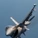 F-16D Fighting Falcon flies over the Gulf of America