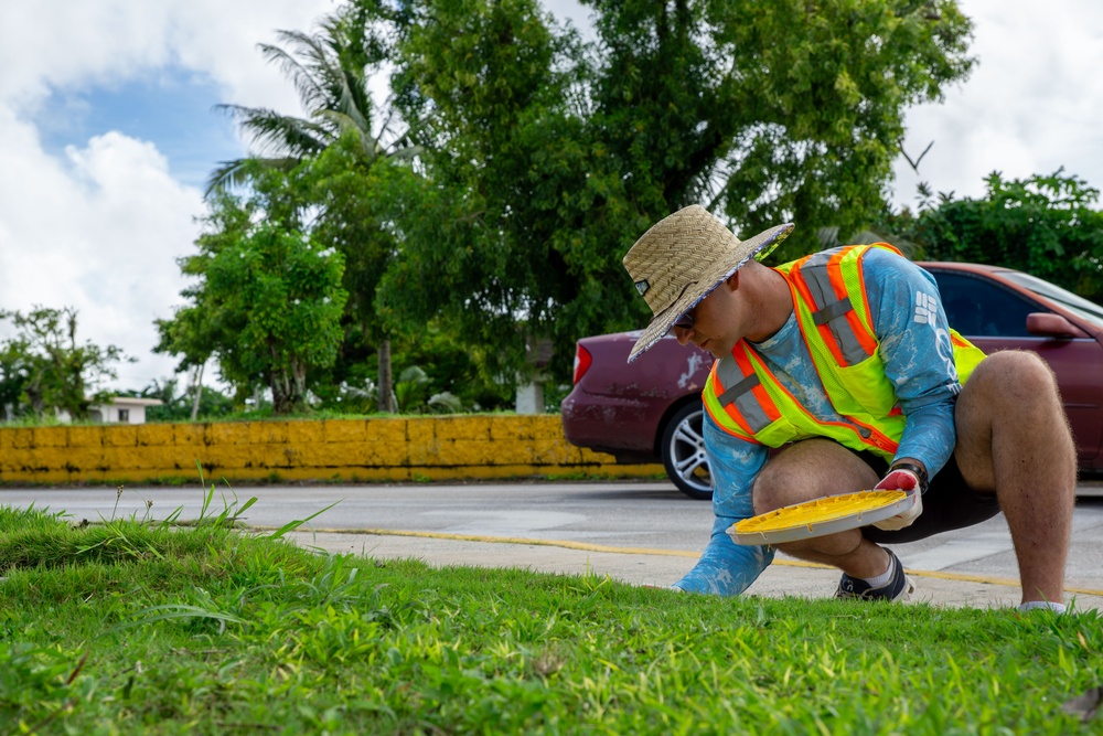 Village beautification with the Mayor of Dededo