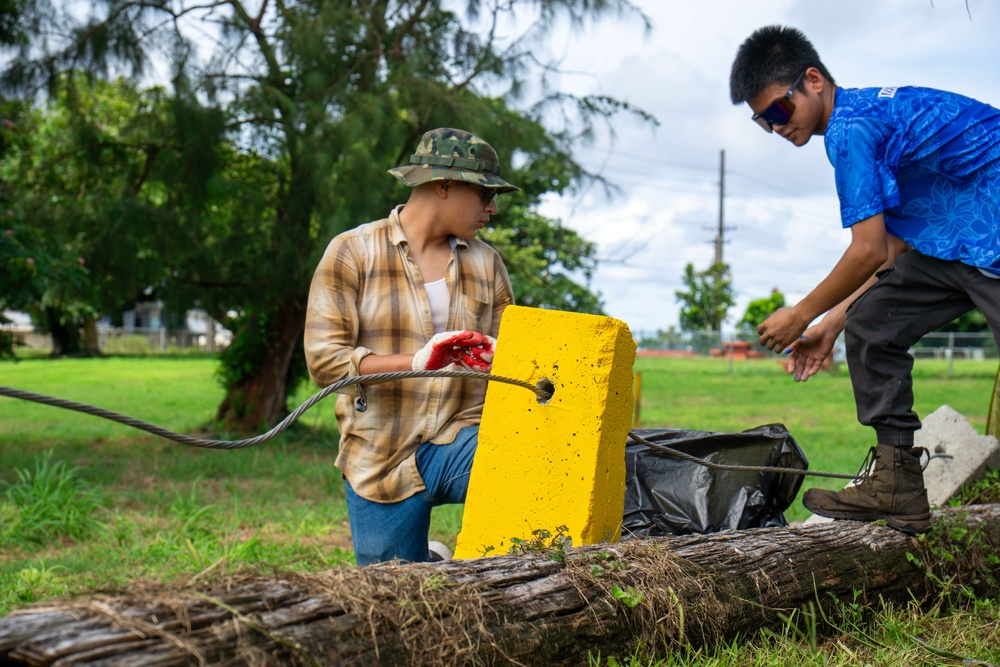 Village beautification with the Mayor of Dededo