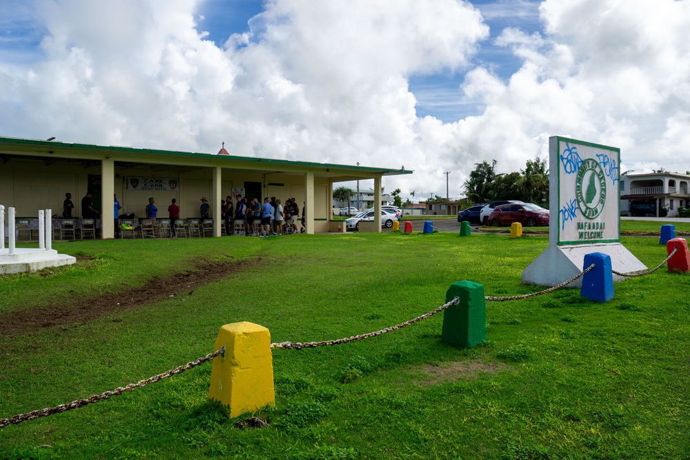 Village beautification with the Mayor of Dededo