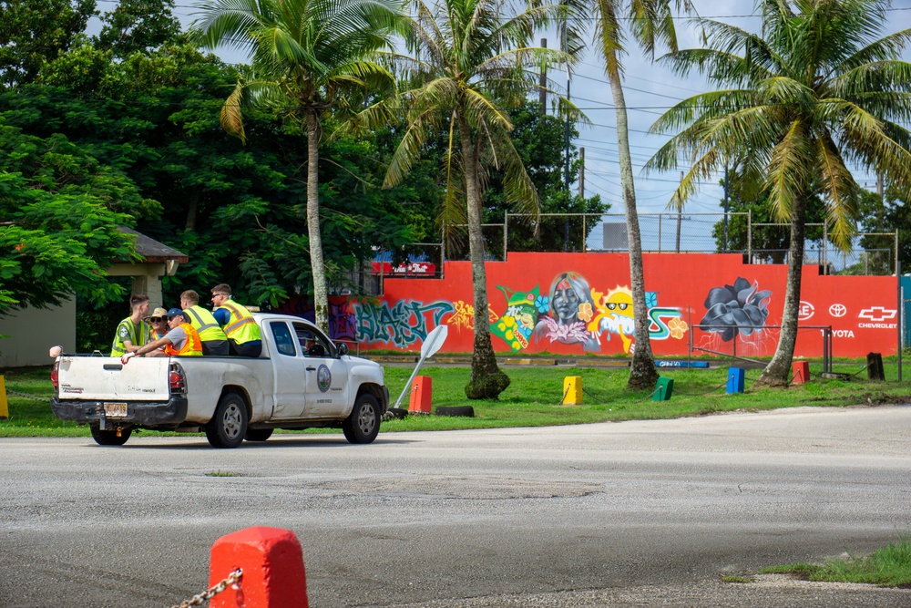 Village beautification with the Mayor of Dededo