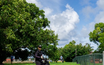 Village beautification with the Mayor of Dededo