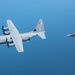 EC-130J and F-16D fly over the Gulf of America