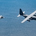 EC-130J and F-16D fly over the Gulf of America