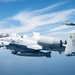 An F-16D and A-10C fly over the Gulf of America