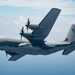 EC-130J Commando Solo flies over the Gulf of America