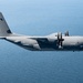 EC-130J Commando Solo flies over the Gulf of America