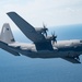 EC-130J Commando Solo flies over the Gulf of America