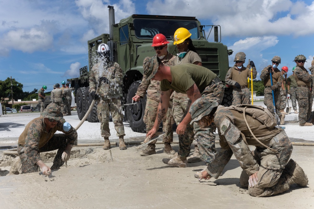 1st Marine Aircraft Wing leadership tour aircraft damage repair site during Resolute Dragon 25