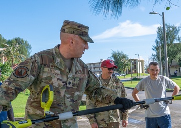 Team Andersen Airmen, leadership participate in dorm cleanup party