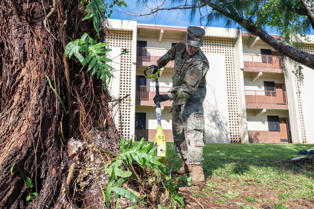 Team Andersen Airmen, leadership participate in dorm cleanup party