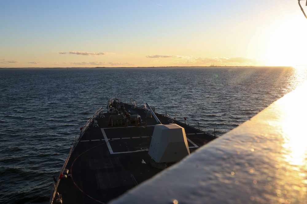 USS Bainbridge (DDG96) Transits the Danish Straits