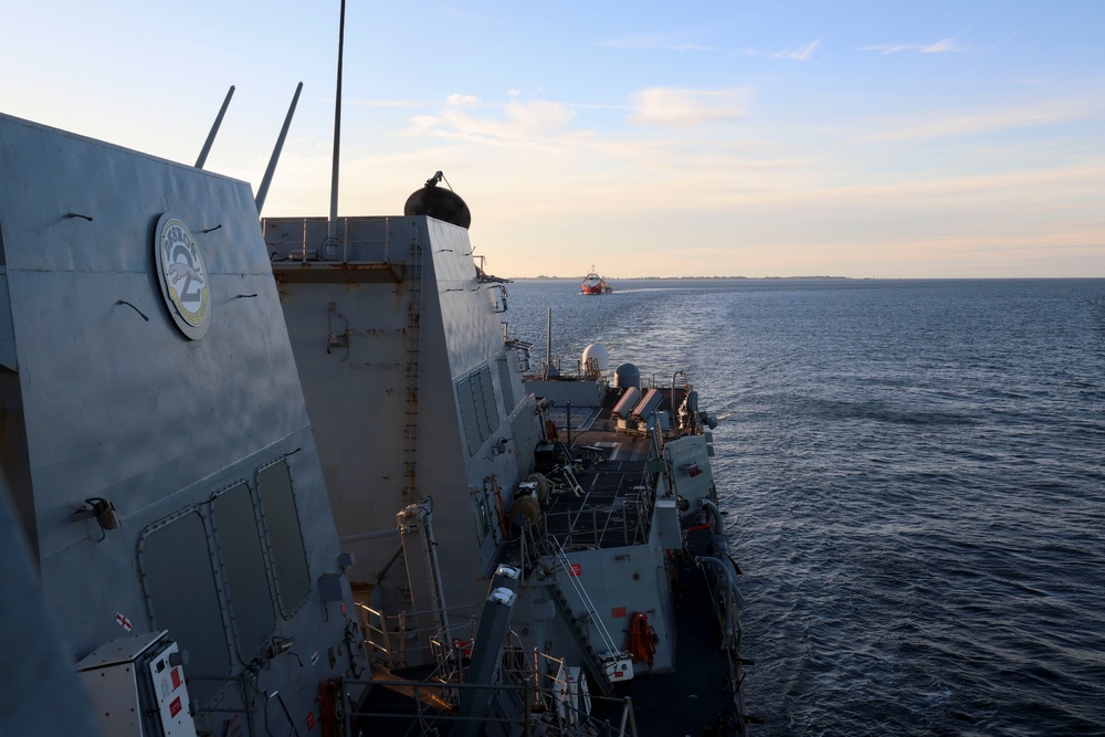 USS Bainbridge (DDG96) Transits the Danish Straits